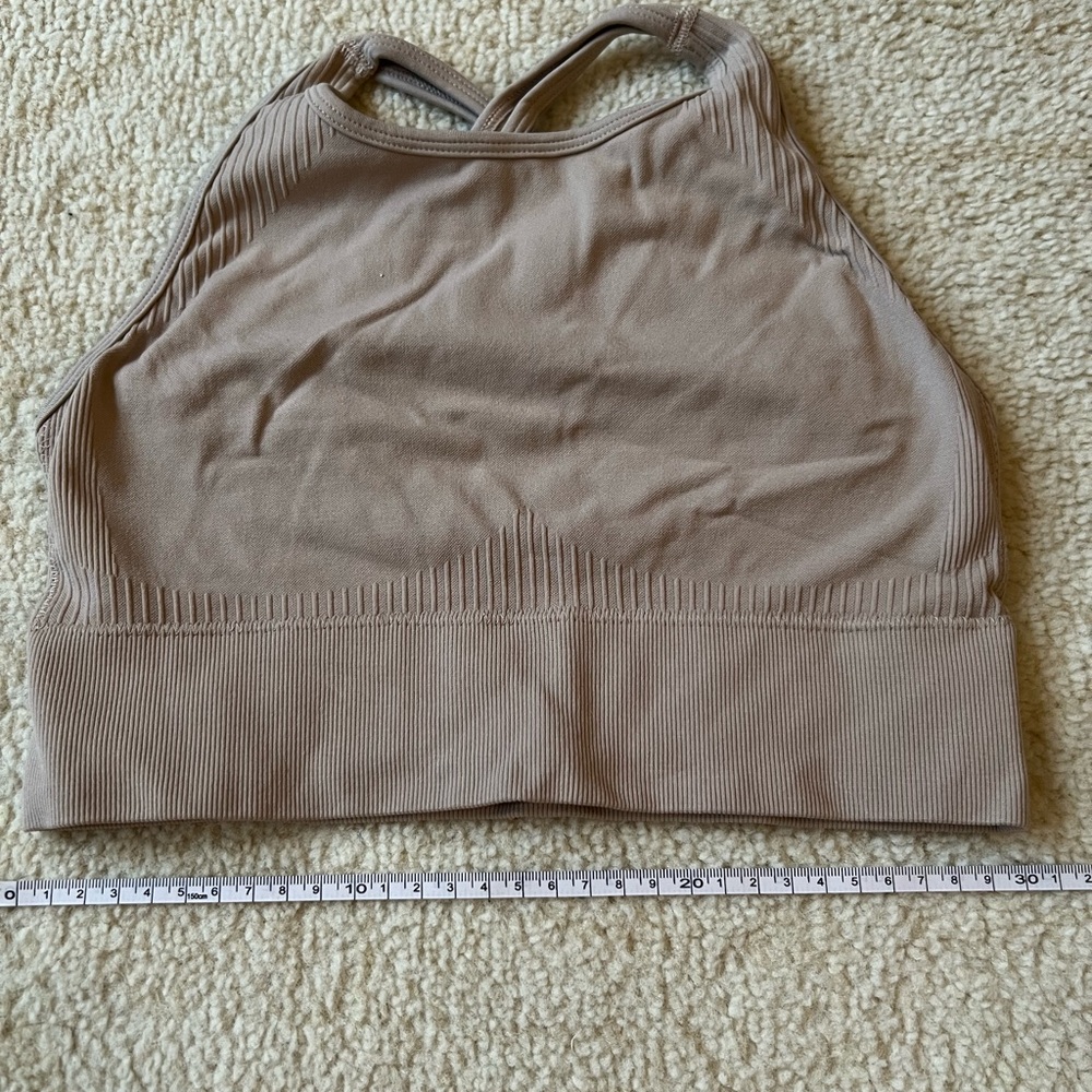 Gilly Hicks Beige Ribbed Top
